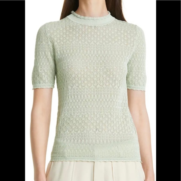 Samsoe Rhoe organic cotton blend t-shirt in green - Picture 4 of 13